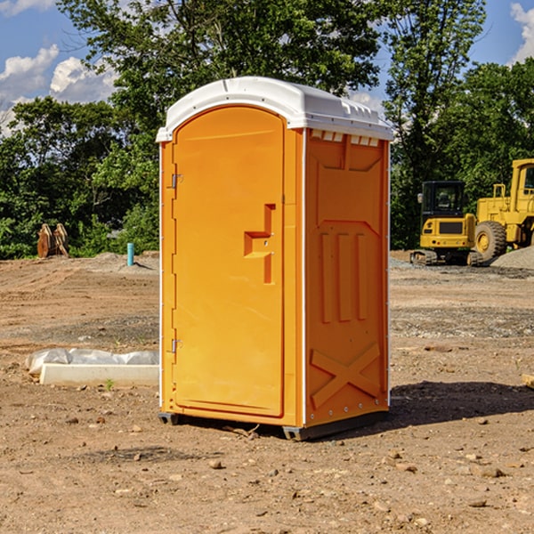 how often are the porta potties cleaned and serviced during a rental period in Wasco Illinois